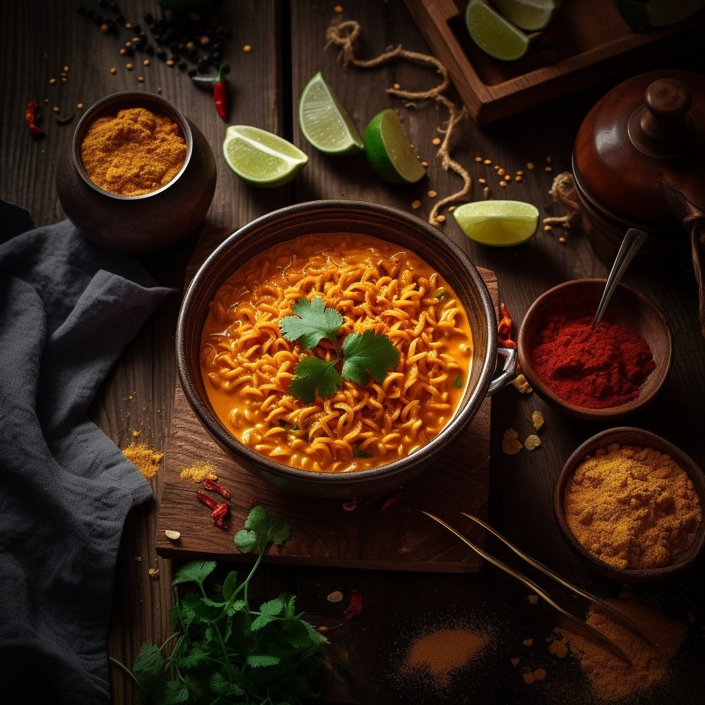 Maggi 2 Minute Curry Flavour Noodles - 5 Packs of 79g each - Tulsidas