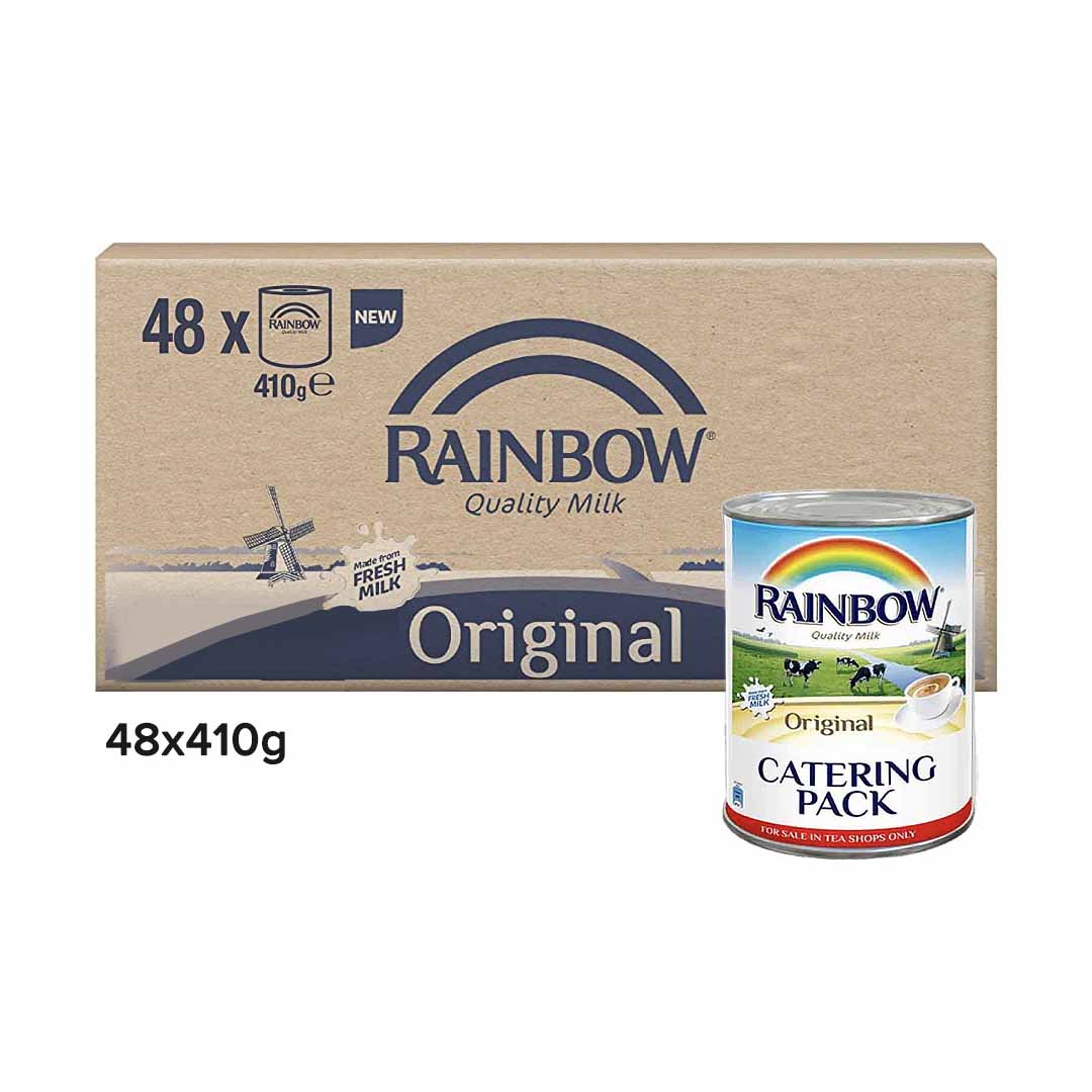 Rainbow Evaporated Milk Catering 48x410g - Tulsidas